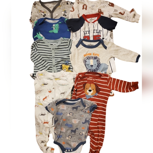 Carter's Other - 9pcs 6-9Months Baby Onesies and Pajamas Set - Multicolor